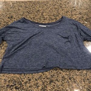 Blue Crop Top Longsleeve